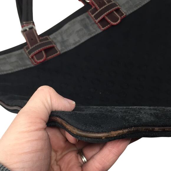 LOEWE - Leather-Trimmed Anagram Canvas Tote Black & Gray - Picture 6 of 10